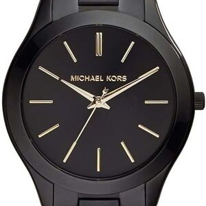 Michael Kors Slim Runway Women's Watch, Stainless Steel Bracelet Watch for Women